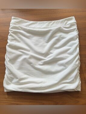 Princess Polly White Ruched Mini Skirt